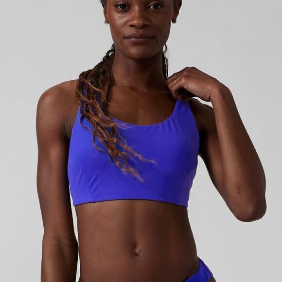 SOLD NOT AVAILABLE ATHLETA Malibu Bikini Top A-C, Cerulean, Size Medium - Picture 1 of 12